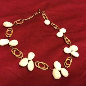 Brand new gold and bone necklace